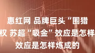 惠红网 品牌巨头“围猎”冠名权 苏超“吸金”效应是怎样炼成的